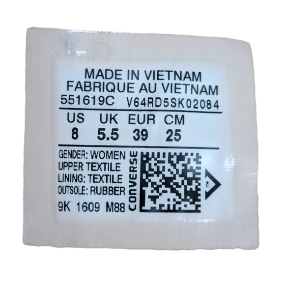 Converse 2016 CTAS Lux Mid Hidden Wedge Parchment Peached Canvas Sneaker 8 - Picture 8 of 13